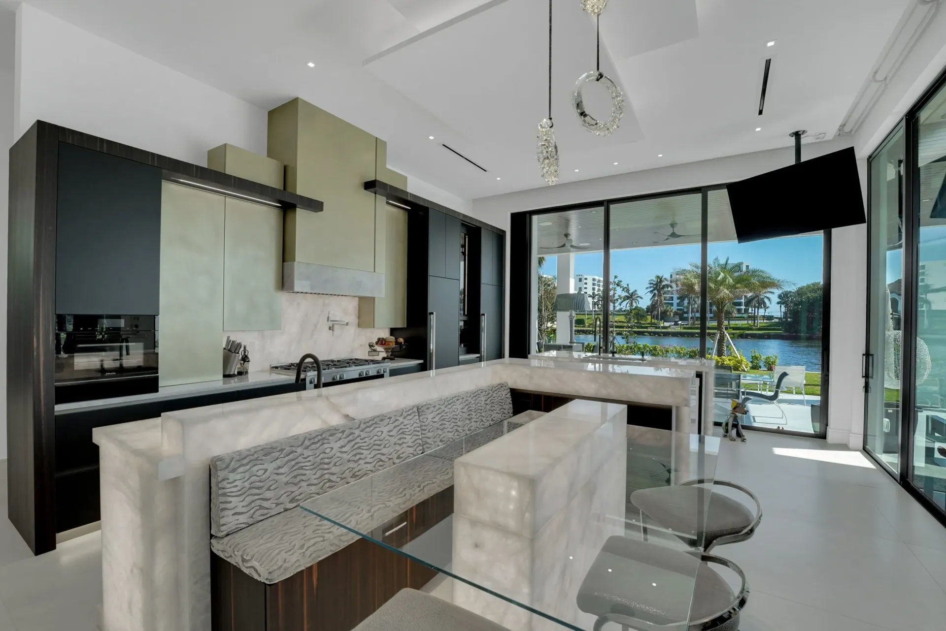 Waterfront luxury kitchen designed by Premium Kitchens